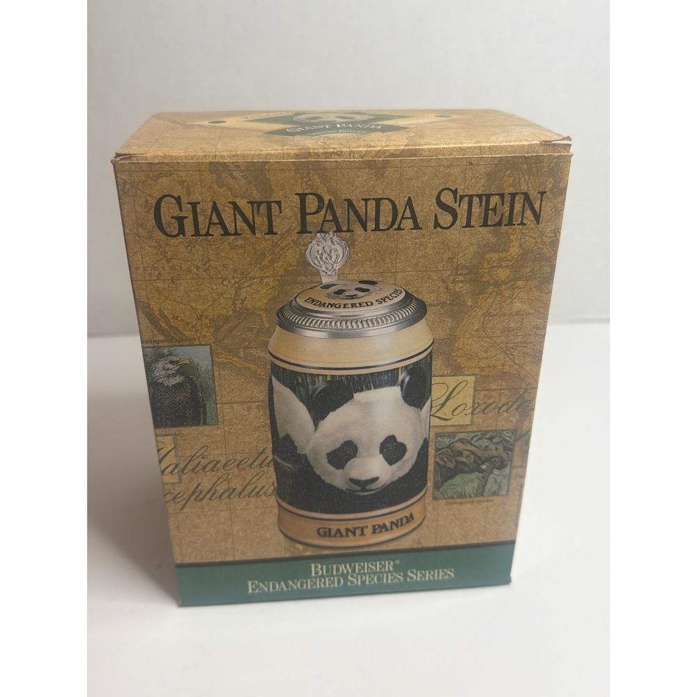 Budweiser Endangered Species Series Giant Panda Stein Limited Edition NIB